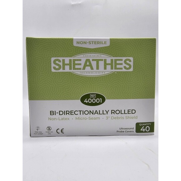 Sheathes Ultrasound Probe Covers - Bi Directional Rolled - Non Latex 40ct - Picture 5 of 7